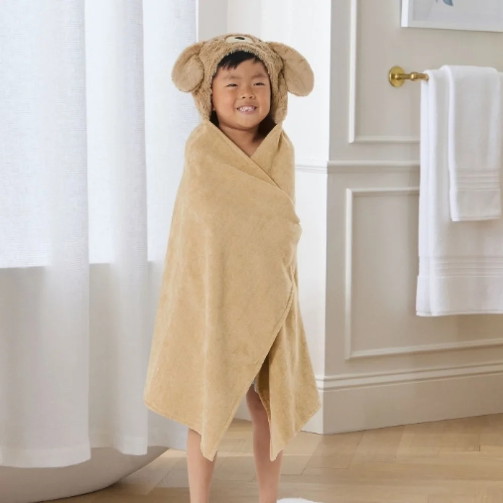 Pottery Barn Kids Labradoodle Cotton Towel Tan